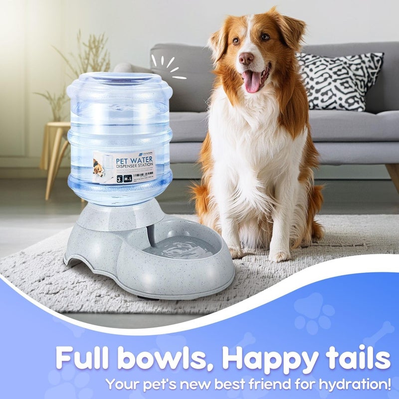 Flexzion Gravity Pet Water Dispenser Drinking Station for Dogs Cats (3 Gallon) Automatic Replenish Waterer for Small Large Breed Dog Cat,Feeding Watering Fountain Supplies Bottle Dish Bowl - Image 3